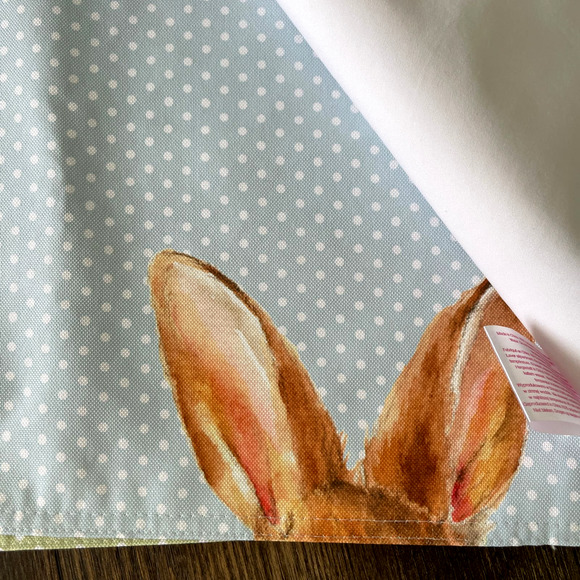 ISAAC MIZRAHI FARMHOUSE EASTER BUNNY 13X19 PLACEMATS SET OF 4 POP OF COLOR NEW - Picture 6 of 7